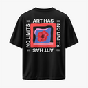 ART HAS NO LIMITS - OVERSIZE SİYAH T-SHIRT - CLVB SAIN