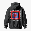 ART HAS NO LIMITS - OVERSIZE SİYAH HOODIE