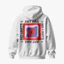 ART HAS NO LIMITS - OVERSIZE BEYAZ HOODIE