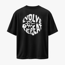 EVOLVE OR REPEAT - OVERSIZE SİYAH T-SHIRT - CLVB SAIN