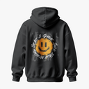 GOLDEN SMILE - OVERSIZE SİYAH HOODIE