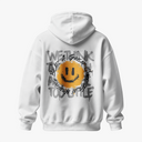 GOLDEN SMILE - OVERSIZE BEYAZ HOODIE
