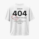 LOVE MISSING: 404 - OVERSIZE BEYAZ T-SHIRT - CLVB SAIN