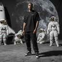 LUNAR SOUL - OVERSIZE SİYAH T-SHIRT - CLVB SAIN