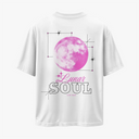 LUNAR SOUL - OVERSIZE BEYAZ T-SHIRT - CLVB SAIN