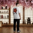 NOCTIFLORA - OVERSIZE BEYAZ T-SHIRT - CLVB SAIN