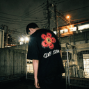 NOCTIFLORA - OVERSIZE SİYAH T-SHIRT - CLVB SAIN