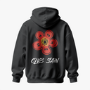 NOCTIFLORA - OVERSIZE SİYAH HOODIE