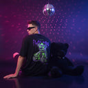 CHEER BEAR - OVERSIZE SİYAH T-SHIRT - CLVB SAIN